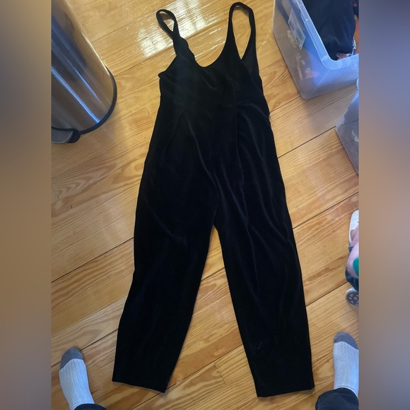 Free People Pants - Free People Black Sleeveless Jumpsuit with Wide Legs